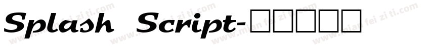 Splash Script字体转换